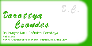 dorottya csondes business card